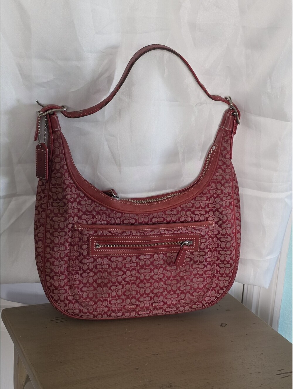Coach Signature C Red Vintage Y2k Hoho Shoulder Bag K2k-6343